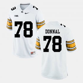 #78 Andrew Donnal Alumni Football Game Iowa Mens White Jersey 237377-306