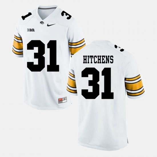 #31 Anthony Hitchens Alumni Football Game Iowa Men\'s White Jersey 414166-427