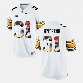 #31 Anthony Hitchens Pictorial Fashion Hawkeyes Mens White Jersey 602688-331