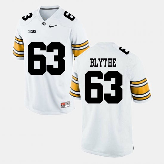 #63 Austin Blythe Alumni Football Game Iowa Hawkeyes Men\'s White Jersey 315511-692