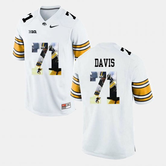 #71 Carl Davis Pictorial Fashion Hawkeyes Men\'s White Jersey 755774-760