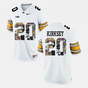 #20 Christian Kirksey Pictorial Fashion Iowa Hawkeyes Men's White Jersey 940181-447