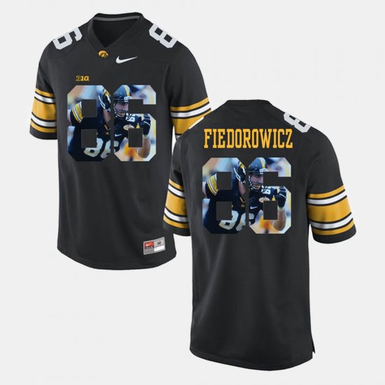 #86 C.J. Fiedorowicz Pictorial Fashion Iowa Hawkeyes Mens Black Jersey 258742-855