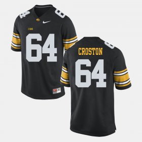 #64 Cole Croston Alumni Football Game Iowa Men's Black Jersey 923357-958