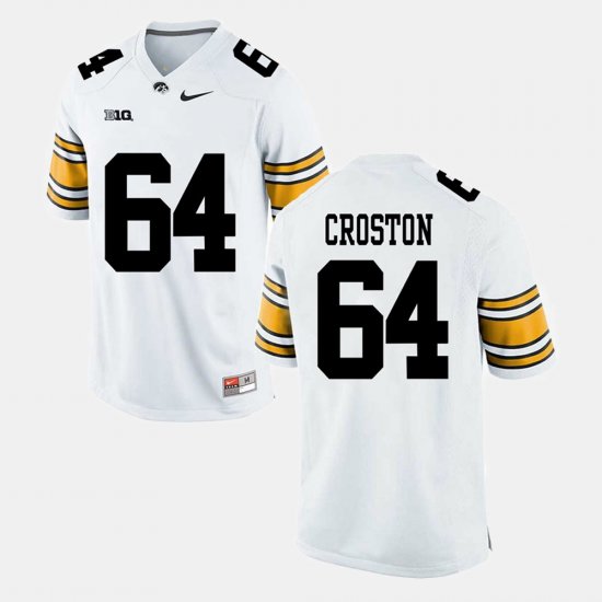 #64 Cole Croston Alumni Football Game Hawkeyes Men White Jersey 694645-506