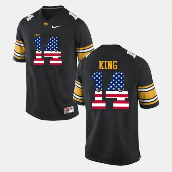 #14 Desmond King US Flag Fashion Iowa Men\'s Black Jersey 440845-219