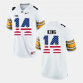 #14 Desmond King US Flag Fashion Iowa Mens White Jersey 776984-984