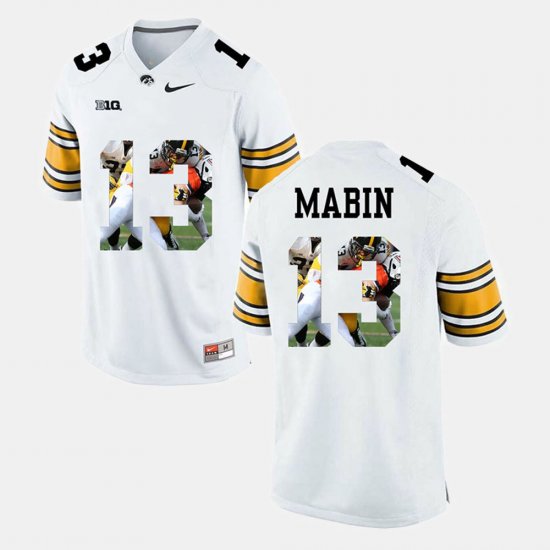 #13 Greg Mabin Pictorial Fashion Iowa Men White Jersey 549785-261