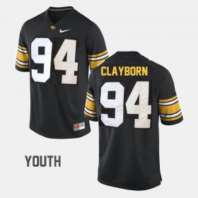 #94 Adrian Clayborn College Football Iowa Youth Black Jersey 775829-275