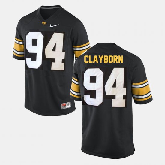 #94 Adrian Clayborn College Football Hawkeyes Men\'s Black Jersey 866096-302