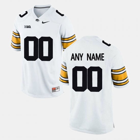 #00 Custom College Limited Football Iowa Hawkeyes Mens White Jersey 994811-316