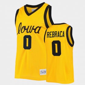 #0 Filip Rebraca College Basketball Hawkeyes Commemorative Classic Men Gold Jersey 570800-188