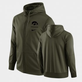 Tonal Logo Stack University of Iowa Full-Zip Mens Olive Hoodie 484777-594 Tonal Logo Stack University of Iowa Full-Zip Mens Olive Hoodie 484777-594