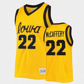 #22 Patrick McCaffery College Basketball Iowa Hawkeyes Commemorative Classic Men's Gold Jersey 344888-578