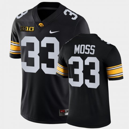 #33 Riley Moss College Football Hawkeyes Game Mens Black Jersey 363314-237