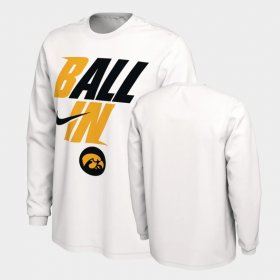 Ball In Bench Iowa Long Sleeve Men White T-Shirt 853664-310 Ball In Bench Iowa Long Sleeve Men White T-Shirt 853664-310