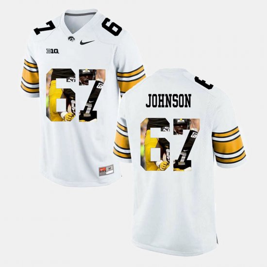 #67 Jaleel Johnson Pictorial Fashion Hawkeyes Mens White Jersey 434238-356