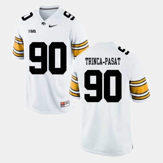 #90 Louis Trinca-Pasat Alumni Football Game Iowa Men\'s White Jersey 810037-642