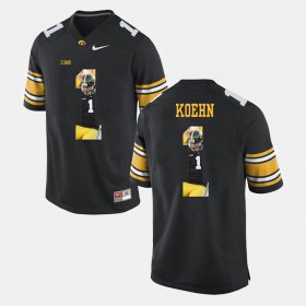 #1 Marshall Koehn Pictorial Fashion Hawkeyes Men's Black Jersey 834434-910