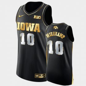 #10 Joe Wieskamp Golden Edition Hawkeyes Authentic Limited Men's Black Jersey 153445-579