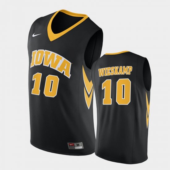 #10 Joe Wieskamp Replica Iowa College Basketball Men\'s Black Jersey 339729-342