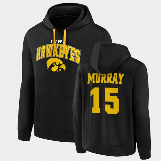 #15 Keegan Murray Away Iowa Hawkeyes Pullover Men Black Hoodie 603393-898