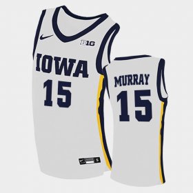 #15 Keegan Murray Home Hawkeyes College Basketball Men's White Jersey 183315-590