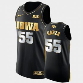 #55 Luka Garza Golden Edition Iowa Hawkeyes Authentic Limited Men's Black Jersey 861885-448