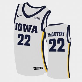 #22 Patrick McCaffery Home Iowa College Basketball Men's White Jersey 568679-584