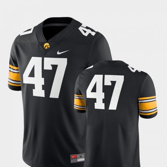 #47 Nick Anderson College Football Iowa Hawkeyes 2018 Game Men\'s Black Jersey 314816-179