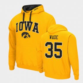 #35 Barrington Wade Arch & Logo 2.0 Iowa Hawkeyes Pullover Men's Gold Hoodie 656873-829 #35 Barrington Wade Arch & Logo 2.0 Iowa Hawkeyes Pullover Men's Gold Hoodie 656873-829