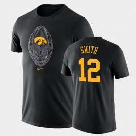 #12 Brandon Smith Football Icon Hawkeyes Legend Men Black T-Shirt 463437-191