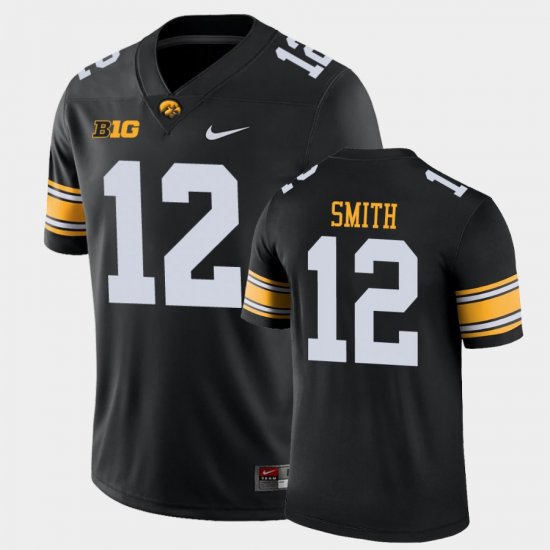 #12 Brandon Smith Game Iowa Hawkeyes College Football Men\'s Black Jersey 215553-911