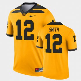 #12 Brandon Smith Legend University of Iowa Alternate Men Gold Jersey 482999-819