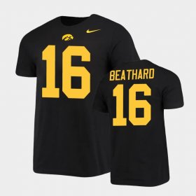 #16 C.J. Beathard Retro Alumni Hawkeyes Alumni Name & Number Men Black T-Shirt 412647-199