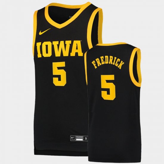 #5 CJ Fredrick Basketball Swingman Iowa Hawkeyes Basketball Dri-FIT Swingman Men Black Jersey 570736-818