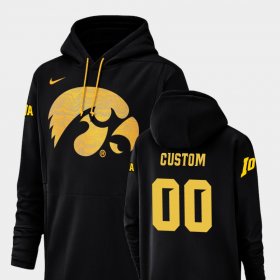 #00 Custom Champ Drive Hawkeyes Football Performance Men Black Hoodie 827856-744