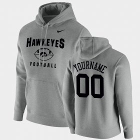 #00 Custom Oopty Oop Hawkeyes Football Pullover Men Gray Hoodie 854875-634