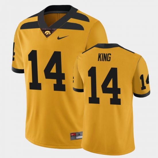 #14 Desmond King College Football Iowa Alternate Game Mens Gold Jersey 233279-332