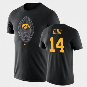 #14 Desmond King Football Icon Iowa Hawkeyes Legend Men Black T-Shirt 421319-372