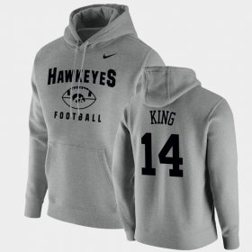 #14 Desmond King Oopty Oop Hawkeyes Football Pullover Men's Gray Hoodie 207885-743