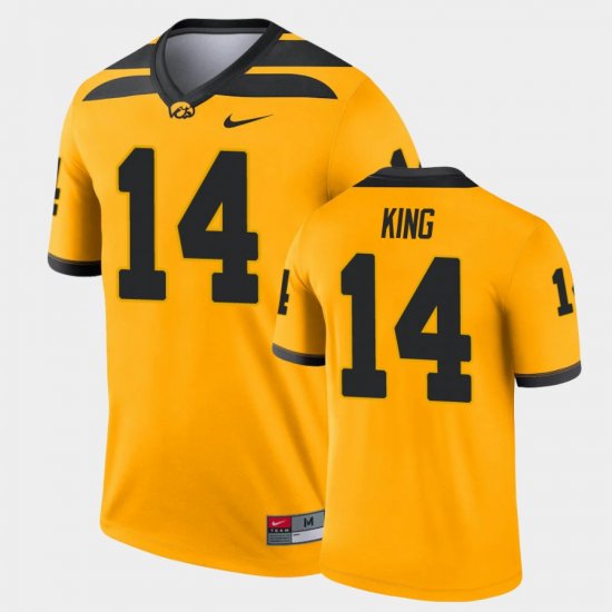 #14 Desmond King Legend Hawkeyes Alternate Men\'s Gold Jersey 564773-614