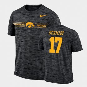 #17 Ryan Schmidt GFX Velocity Hawkeyes Sideline Legend Performance Men's Black T-Shirt 349491-897