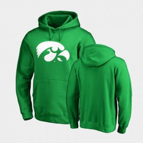 St. Patrick's Day University of Iowa White Logo Pullover Men Green Hoodie 351962-703