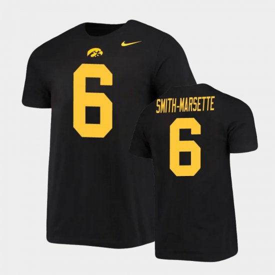 #6 Ihmir Smith-Marsette Retro Alumni Hawkeyes Alumni Name & Number Men Black T-Shirt 742024-320