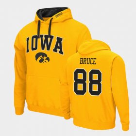 #88 Isaiah Bruce Arch & Logo 2.0 Iowa Pullover Men Gold Hoodie 436749-152