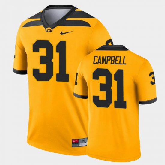 #31 Jack Campbell Legend Iowa Alternate Men\'s Gold Jersey 175089-391