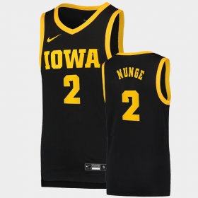 #2 Jack Nunge Basketball Swingman Iowa Basketball Dri-FIT Swingman Mens Black Jersey 395519-662