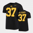 #37 Kyler Fisher Retro Alumni Iowa Hawkeyes Alumni Name & Number Men's Black T-Shirt 883370-361