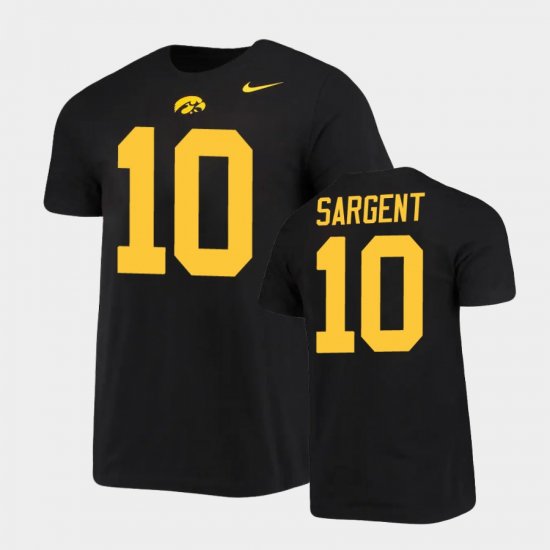 #10 Mekhi Sargent Retro Alumni Hawkeyes Alumni Name & Number Mens Black T-Shirt 941395-970